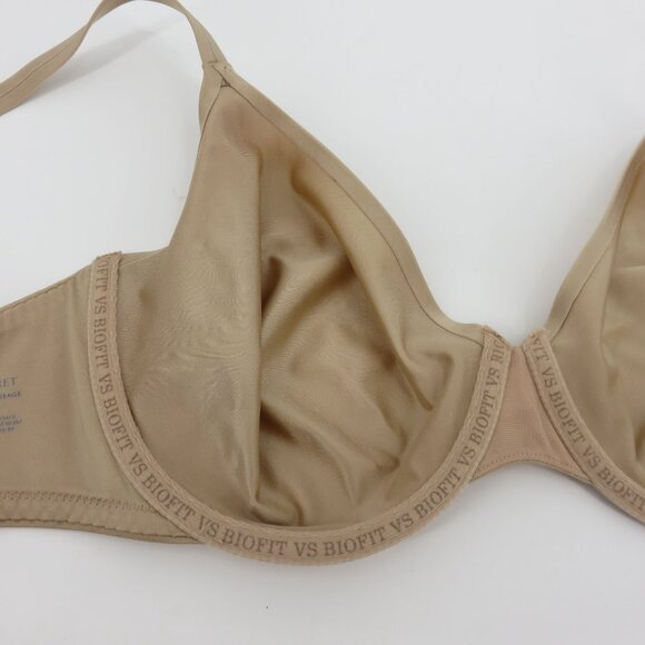 Victorias Secret 34DD Biofit Unlined Full Coverage Bra Beige Underwire Women - Picture 9 of 13